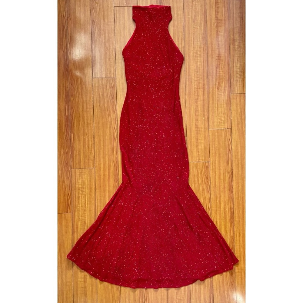 STUNNING Red Glitter Mermaid Jessica McClintock Gown